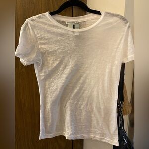 Shop Intuition white t-shirt, see through detail size M.